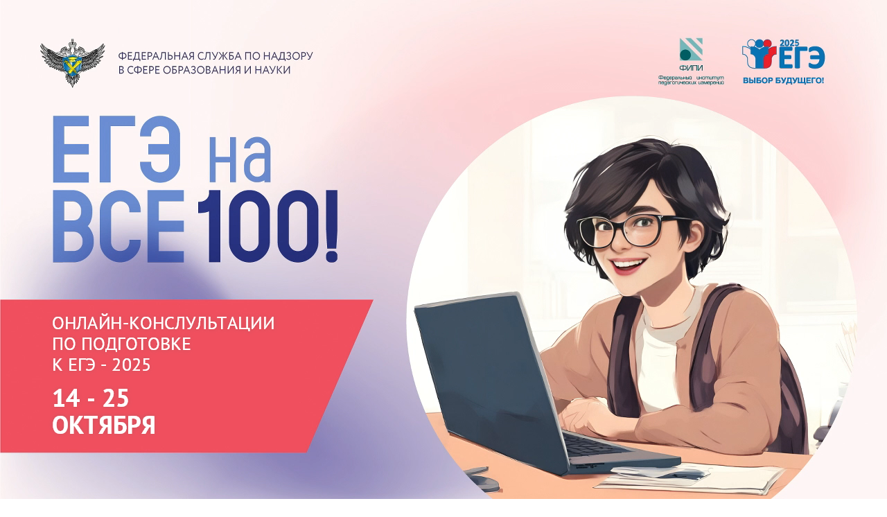 Рособрнадзор проводит серию онлайн-консультаций «На все 100!».